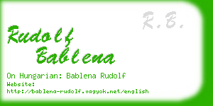 rudolf bablena business card